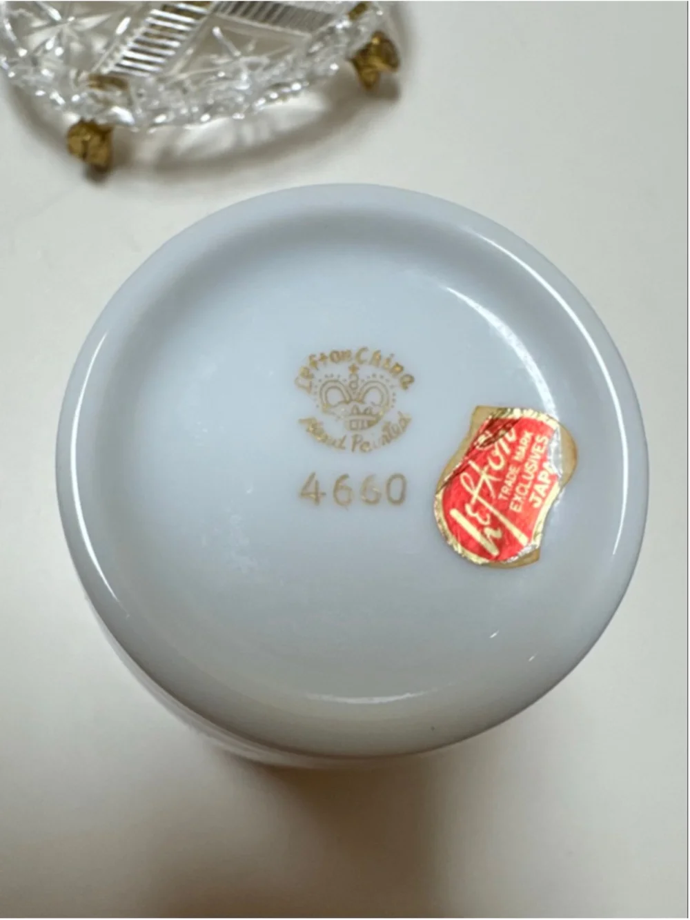 Lefton China White and Gold Bird Bath Vanity Hollywood Regency- 3 pc Set